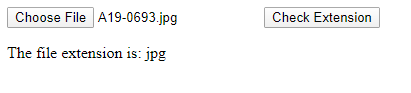 check file extension javascript