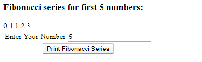 Print fibonacci series